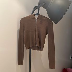Brandy Melville brown crop sweater